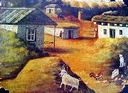 Niko Pirosmanashvili Village oil painting on canvas